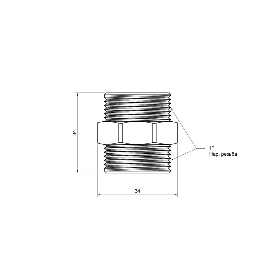 Ніпель SD Plus 1" ЗР SD4072525