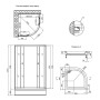 Набір Lidz душова кабіна Latwa SC90x90.SAT.MID.FR, скло Frost 4 мм + піддон с панелью Kupala