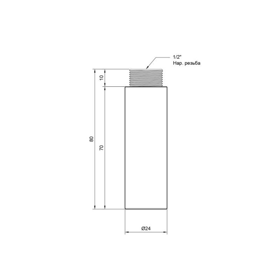 Подовжувач SD Plus 70х1/2" хром SD1301570