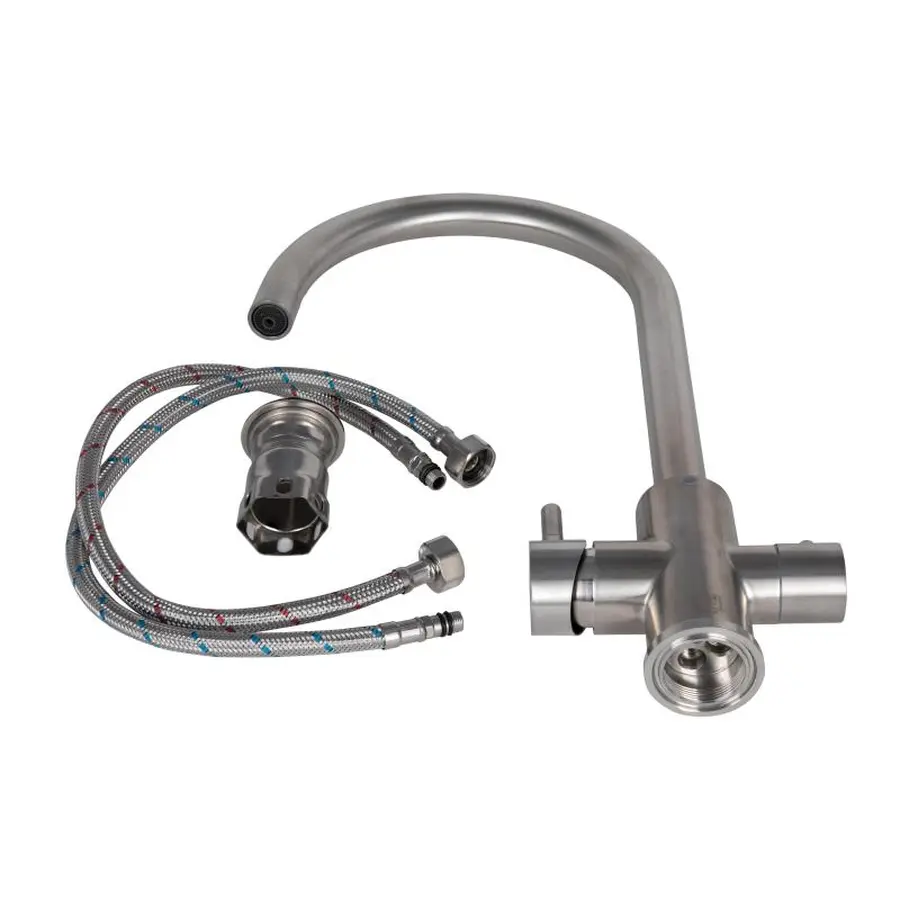 Змішувач для кухні Lidz Aria 24U-SFS, U-подібний з підключенням фільтра (k35)