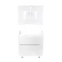 Комплект Qtap тумба підлогова Scorpio 600х825х460 мм White + раковина урізна Albatross QT71SC43951