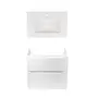 Комплект Qtap тумба підвісна Scorpio 700х585х460 мм White + раковина урізна Albatross New QT71SC43971