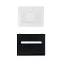 Комплект Qtap тумба підвісна Virgo 600х580х437 мм Black/White + раковина урізна Albatross New QT71V44061