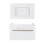 Комплект Qtap тумба підвісна Virgo 800х580х437 мм White/Whitish oak + раковина урізна Albatross E QT71V44082