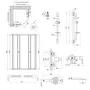 Готове рішення Qtap 10: Душ. кабіна півкругла, 90x90 + Змішувач для душу + Стійка + Шланг + Лійка