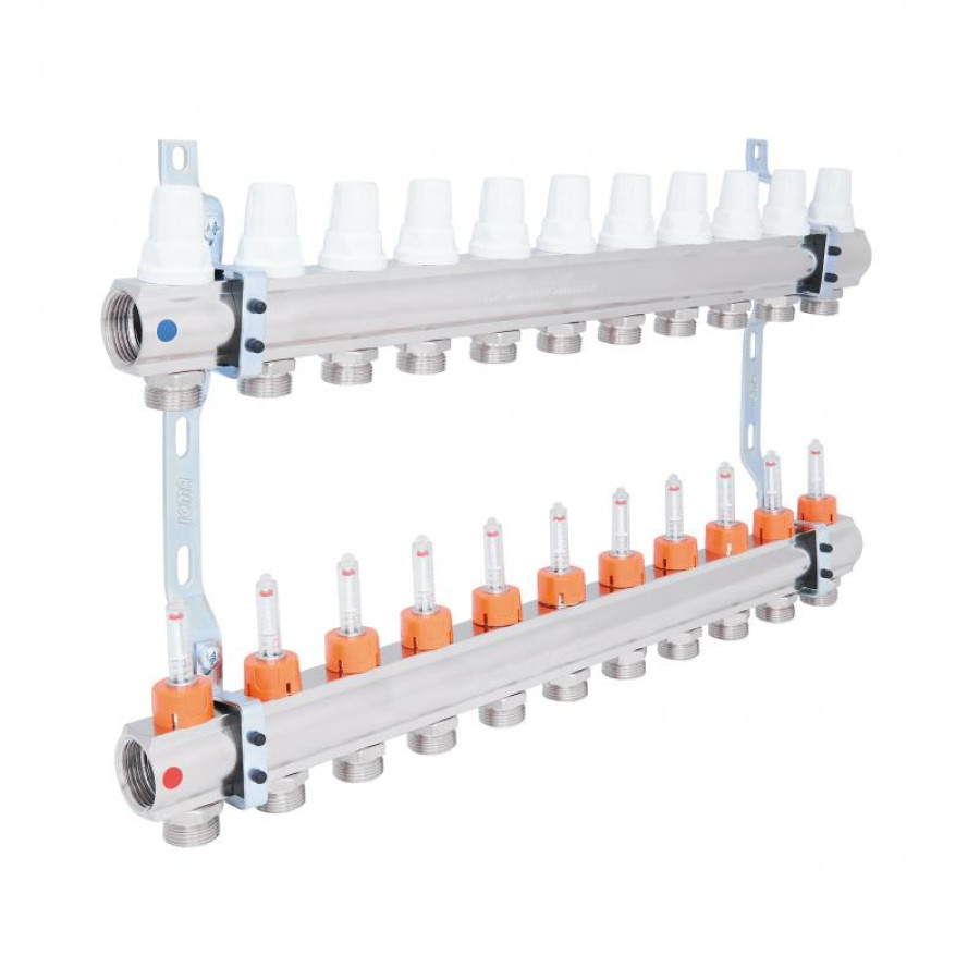 Колектор Icma 1" 11 виходів, з витратомірами №K013