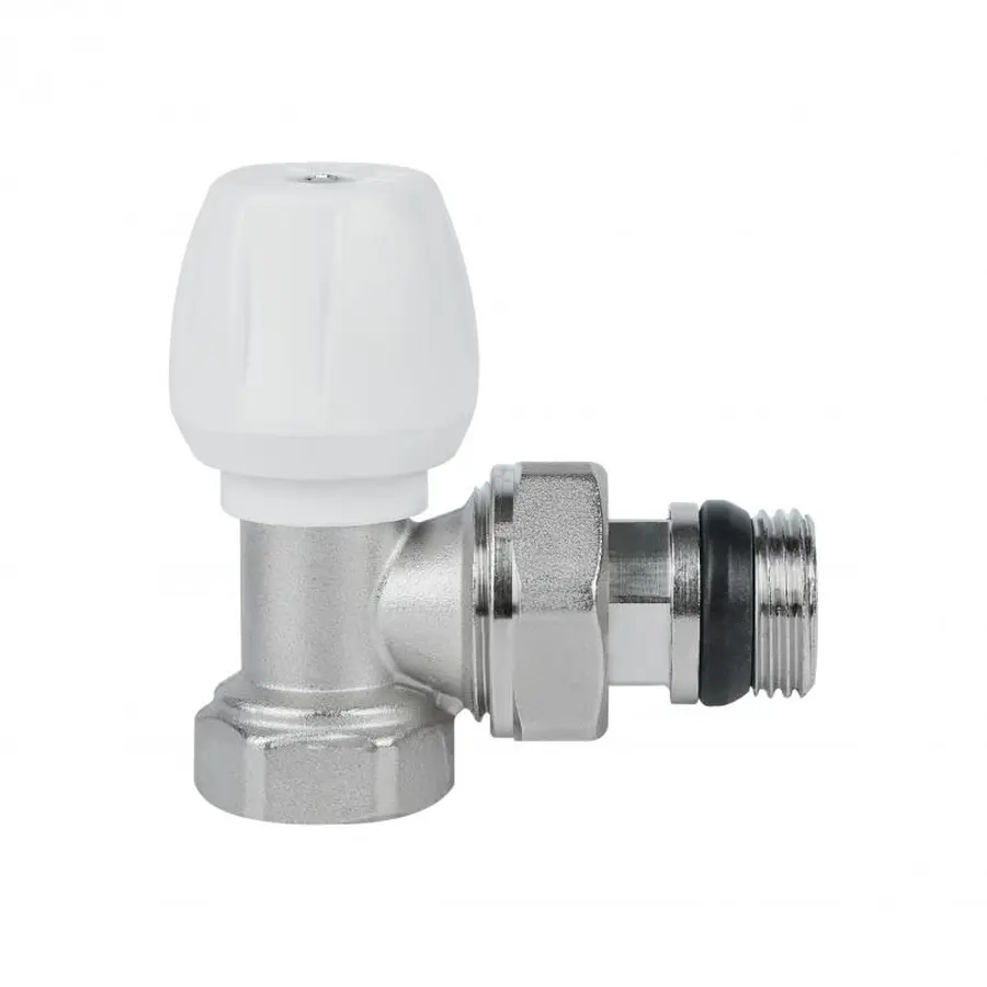 Кран радіаторний Icma 1/2" з антипротіканням кутовий з ручкою №802+940