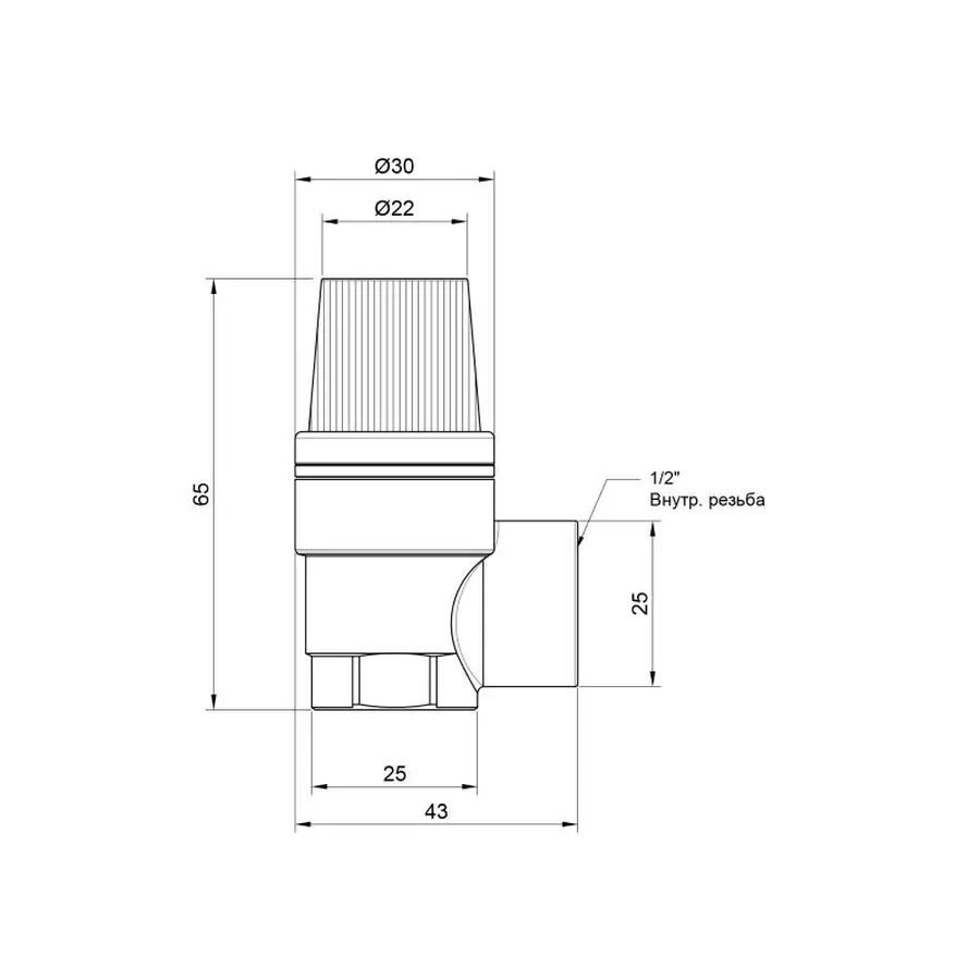 Запобіжний клапан SD Plus 1/2" ВР 6 бар SD2446