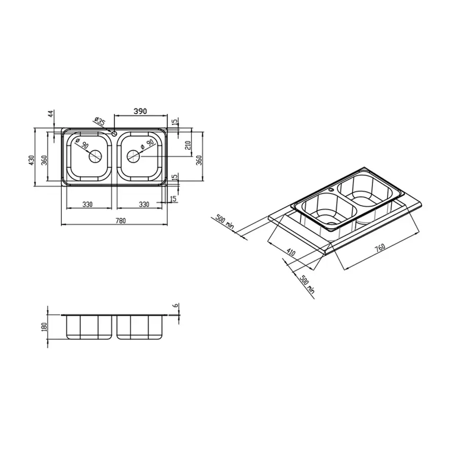 Кухонна мийка ULA 5104 Micro Decor (ULA5104DEC08)