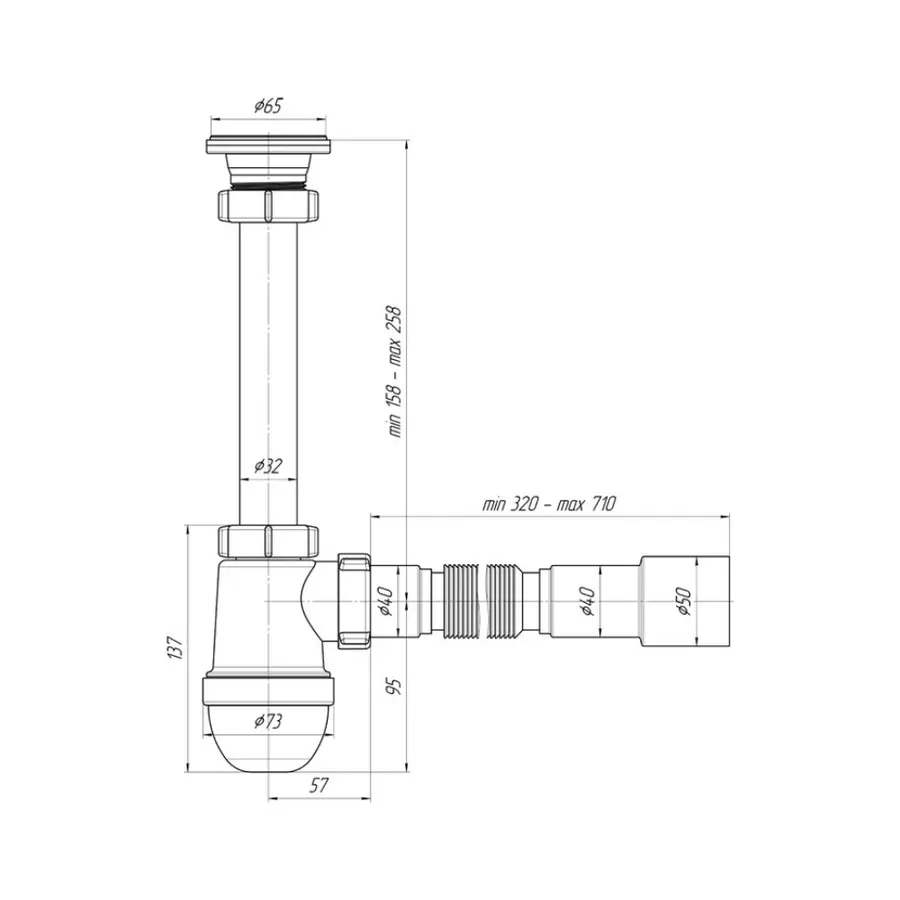 Сифон ANI Plast С1015