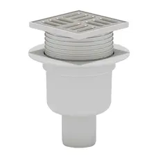 Трап ANI Plast TA5702 вертикальний з нержавіючою решіткою 100х100