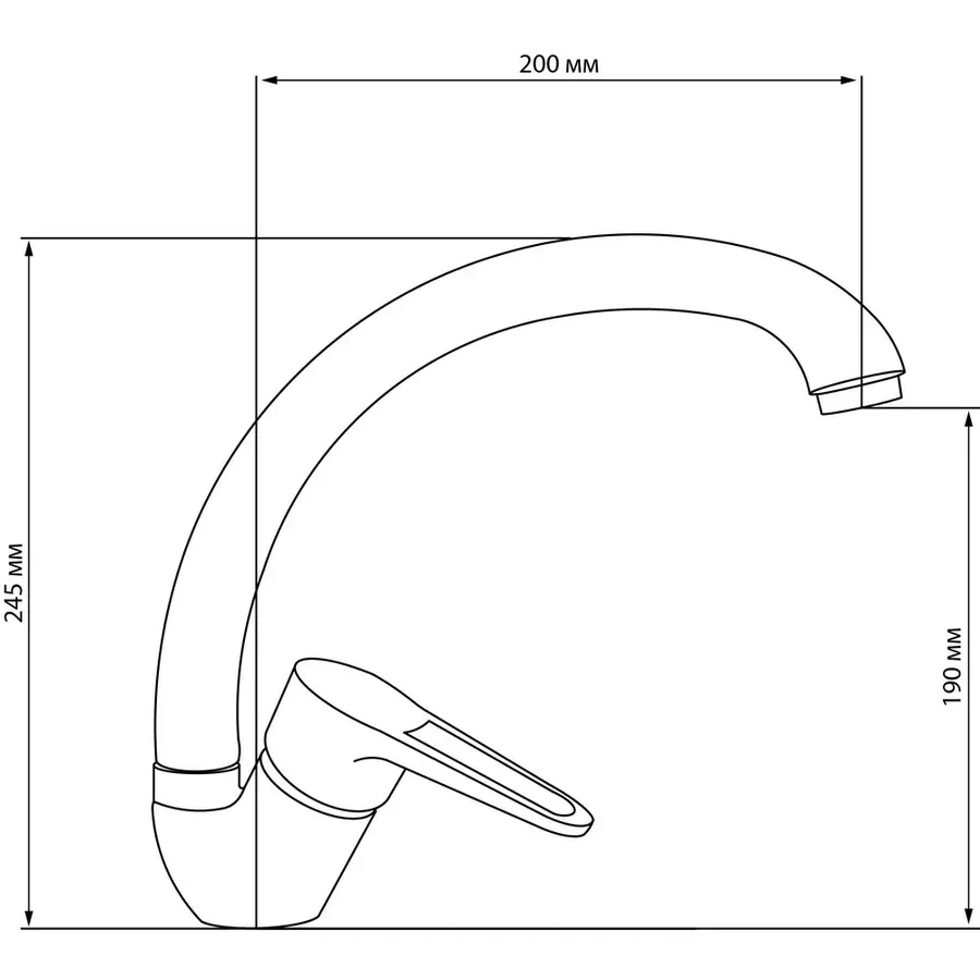 Кухонний змішувач сталевий GF (CRM)S-02-008F