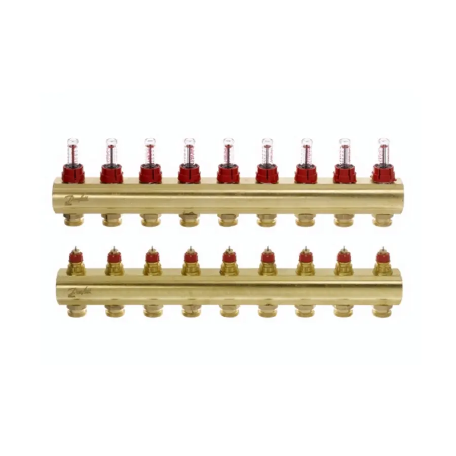 Колектор з витратомірами Danfoss FHF на 9 виходів (088U0529)