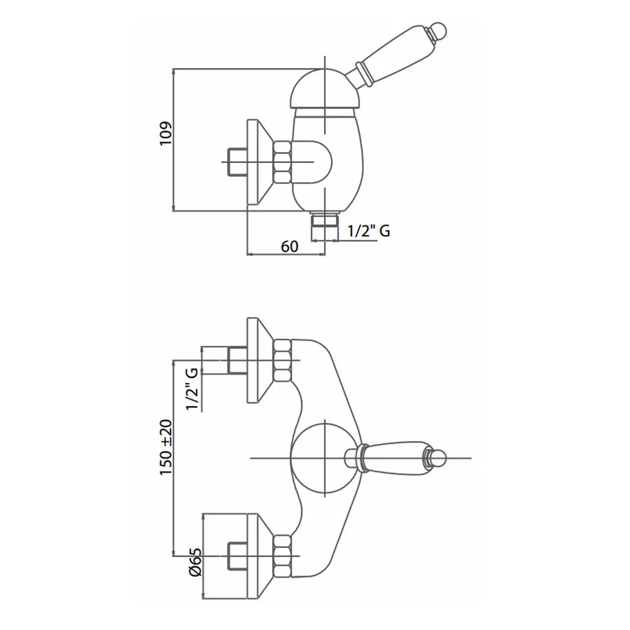 Смеситель для душа Bianchi Elite ESDELT200501100CRM