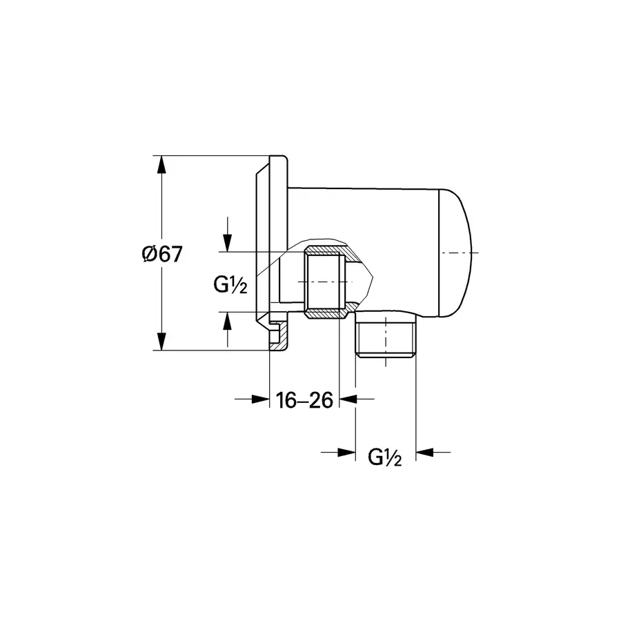 Подключение для шланга Grohe Relexa 28673000