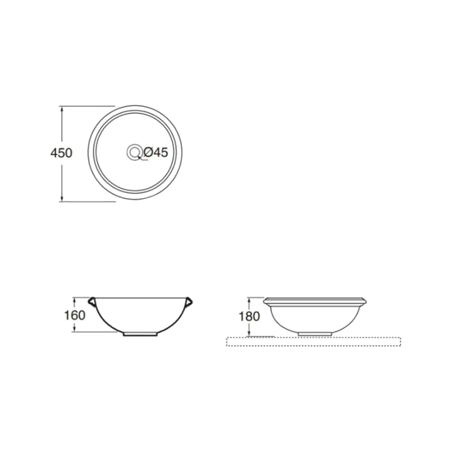 Раковина для ванни Azzurra Charme JUB50B1APP Shiny white