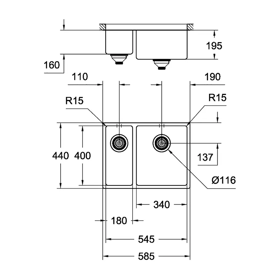 Кухонна мийка Grohe Sink K700U 31576SD0