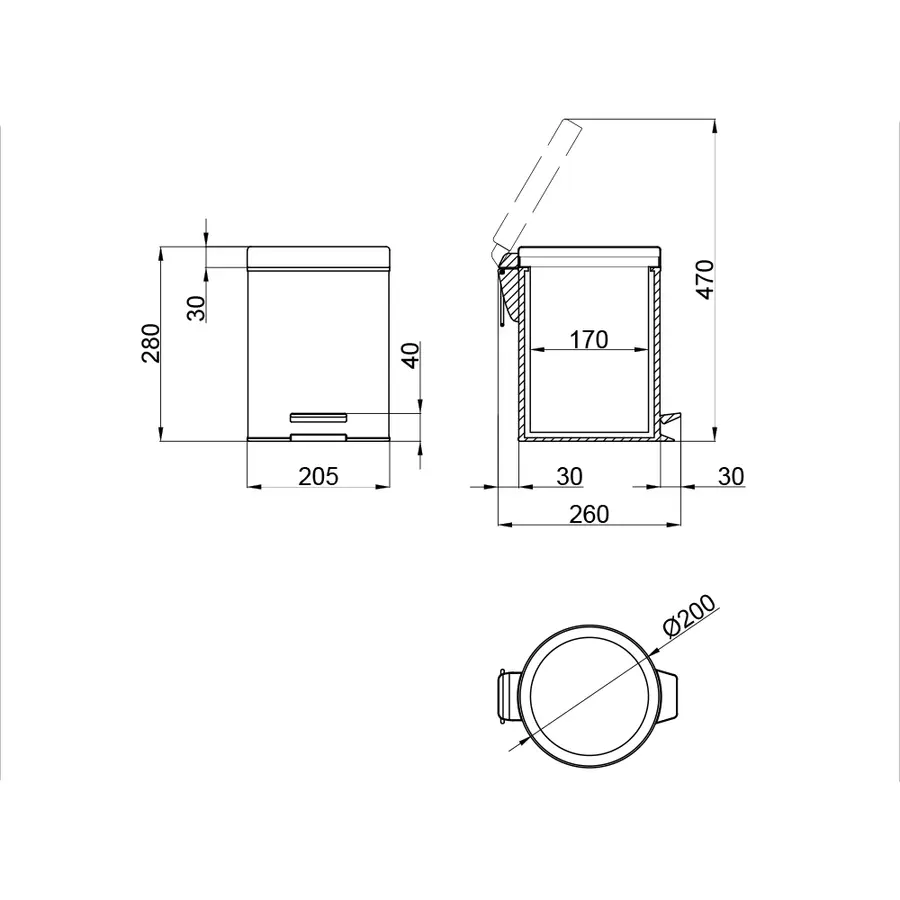 Мусорное ведро Qtap Liberty CRM 1149 5 л