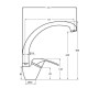 Кухонный смеситель стальной GF (CRM) S-03-012F