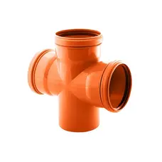 Хрестовина ПВХ каналізаційна 160