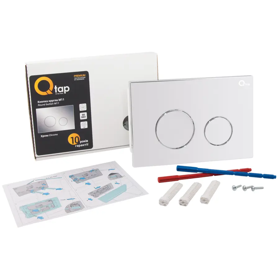Инсталляция для унитаза Qtap Nest M425-M11CRM с панелью смыва Chrome