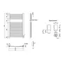 Сушилка Полотенцесушитель водяной Qtap Dias (SIL) P15 800x500 HY