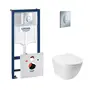 Набор инсталляция 4 в 1 Grohe Rapid SL 38721001 + унитаз с сиденьем Qtap Jay QT07335176W