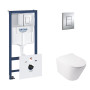 Набір інсталяція 5 в 1 Grohe Rapid SL 38827000 + унітаз з сидінням Qtap Swan QT16335178W