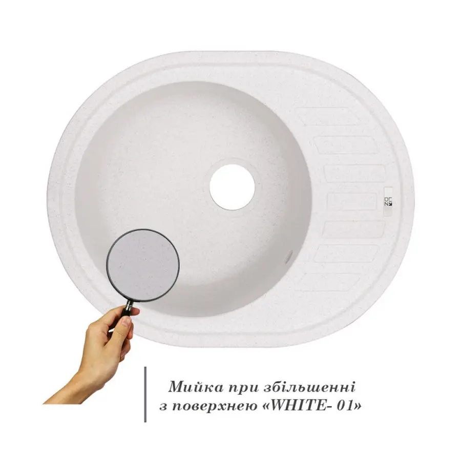 Кухонная гранитная мойка Lidz 620x500 / 200 WHI-01 (LIDZWHI01615500200)