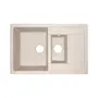 Кухонна гранітна мийка з додатковою чашею Lidz 780x495/200 MAR-07 (LIDZMAR07780495200)
