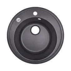 Кухонна гранітна мийка Lidz D510/200 BLA-03 (LIDZBLA03D510200)