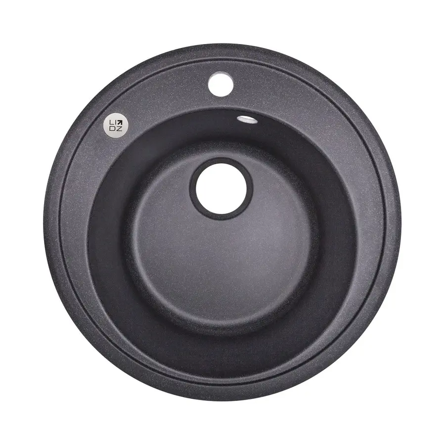 Кухонна гранітна мийка Lidz D510/200 BLA-03 (LIDZBLA03D510200)