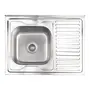 Кухонная мойка Lidz 6080-L 0,8 мм Satin (LIDZ6080LSAT8)