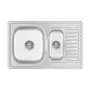 Кухонна мийка з додатковою чашею Lidz 7850 0,8 мм Micro Decor (LIDZ7850MDEC)