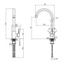 Змішувач для кухні Lidz (GRA) 12 32 015F-8