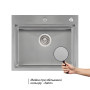 Кухонна мийка Qtap DH6050 3.0/1.2 мм Satin + сушарка + дозатор для миючого засобу