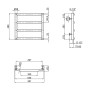 Полотенцесушитель водяной Lidz Trapezium (CRM) D38 / 25 500x500 P4