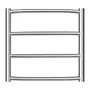 Полотенцесушитель водяной Lidz Trapezium (CRM) D38 / 25 500x500 P4