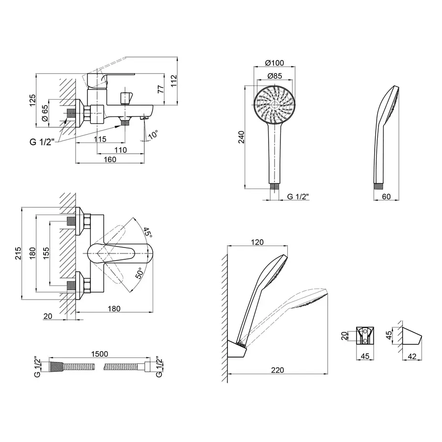 Змішувач для ванни Lidz (CRM) 46 78 006-1 New