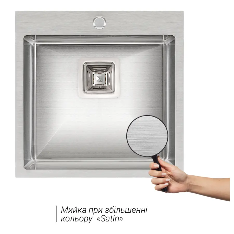 Кухонная мойка Qtap DK5050 2.7 / 1.0 мм Satin (QTDK50502710)