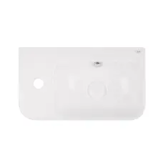 Раковина Qtap Tern 450х260х155 White з донним клапаном QT17115117LW