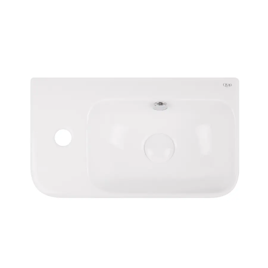 Раковина Qtap Tern 450х260х155 White с донным клапаном QT17115117LW