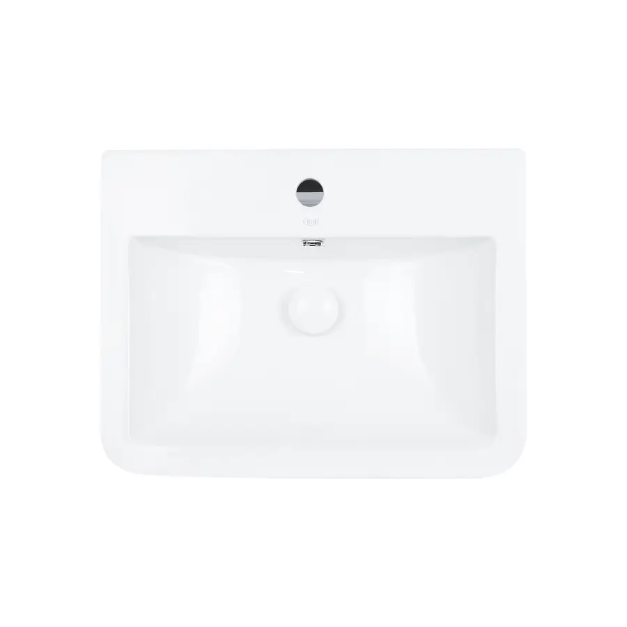 Раковина подвесная моноблок Qtap Tern 565х445х385 White с донным клапаном QT1711003GW