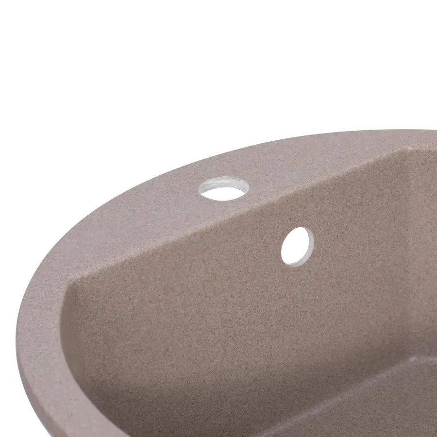 Кухонна гранітна мийка Qtap CS D510 Beige (QTD510BEI551)