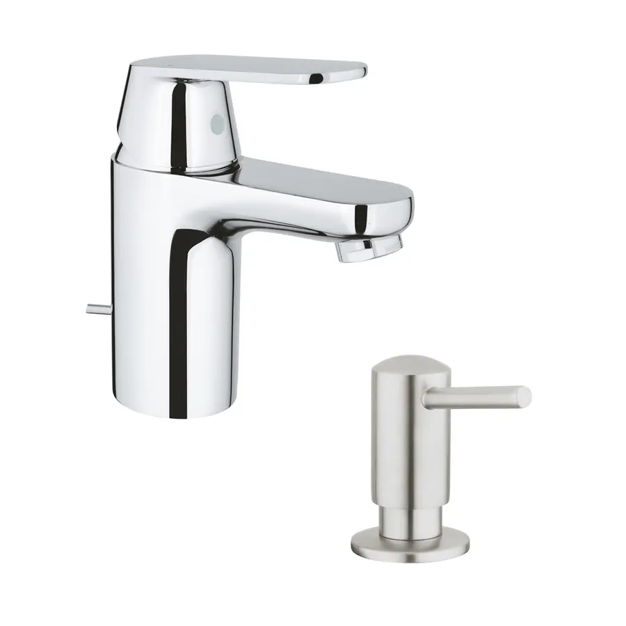 Змішувач для раковини Grohe Eurosmart Cosmopolitan 32825000 + дозатор для миючого засобу Grohe Contemporary 40536DC0