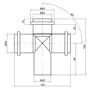 Крестовина канализационная TA Sewage 50, 90 °