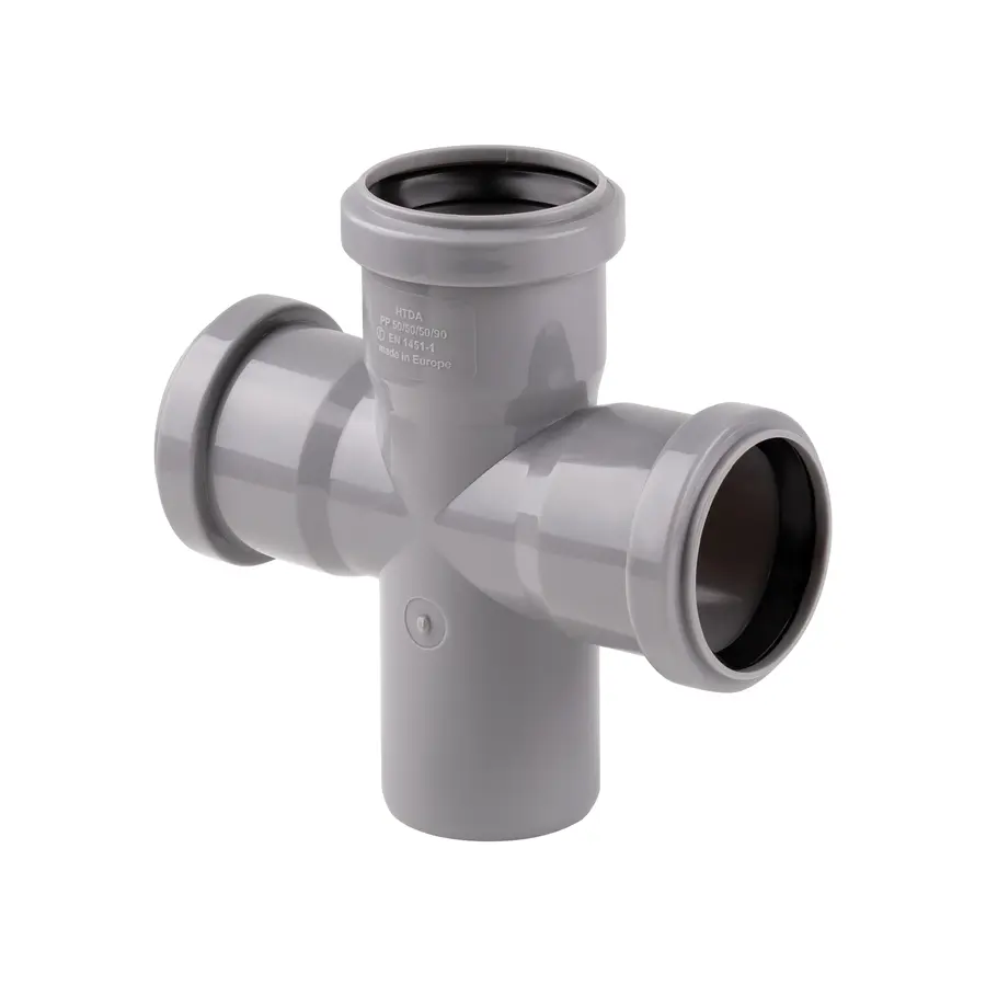 Крестовина канализационная TA Sewage 50, 90 °