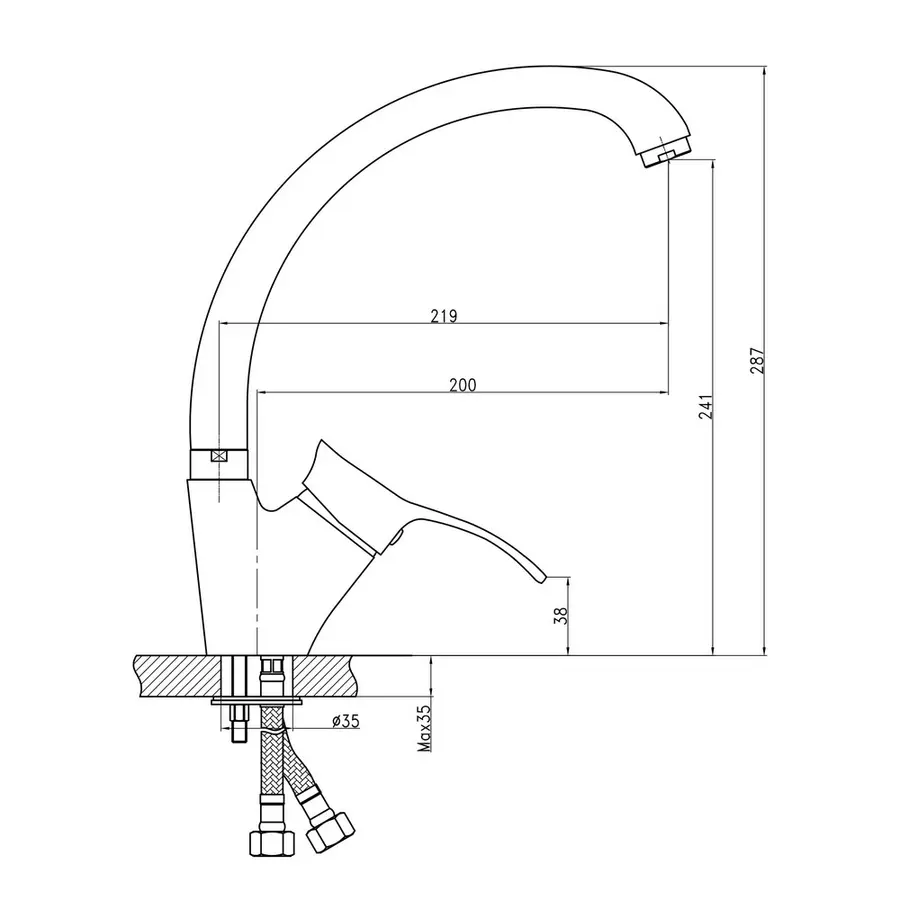 Смеситель для кухни Qtap Eris СRM 007