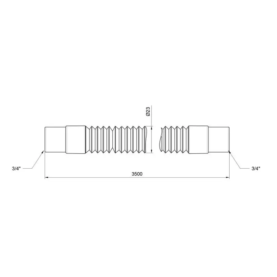 Шланг злив SD Plus для пральної машини 350 см SD096W350