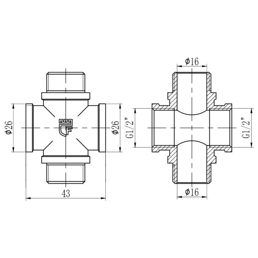 Хрестовина SD Forte 1/2" ВЗ SF35515